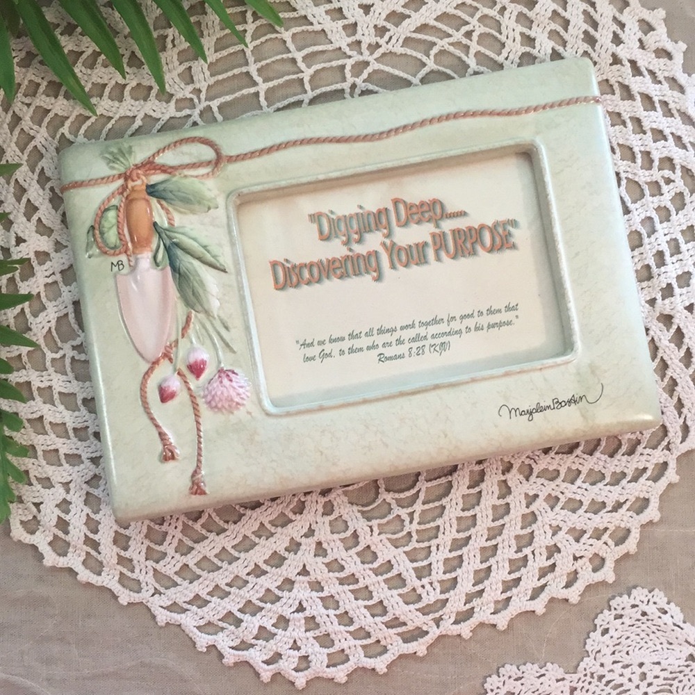 Marjolein Bastin Ceramic Photo Frame Hallmark New - Picture 1 of 15